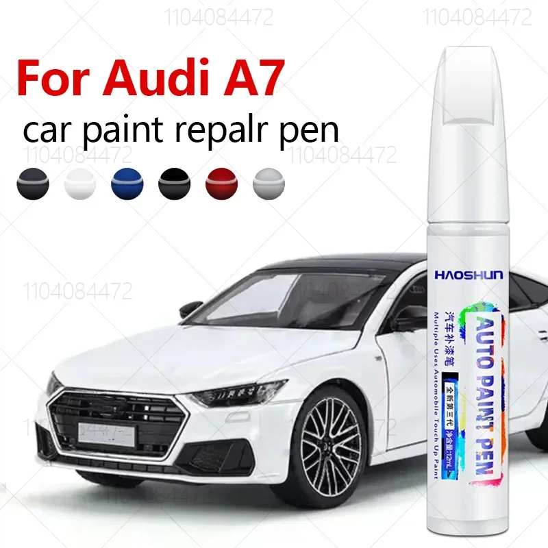 Фото Для Audi A7 2010-2025 C7 C8 Ручка для ремонта краски Touch Up Scratch Remover DIY Автоаксессуары Черный Белый Серебристый Серый Синий Красный Золотой №1
