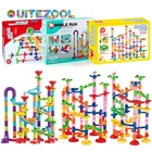 29 шт.-133 шт. в наборе, конструктор сделай сам с мраморным бегом, гоночная трасса, детские строительные блоки, 3D лабиринт, шарики рулонные игрушки детей, подарок на Рождество