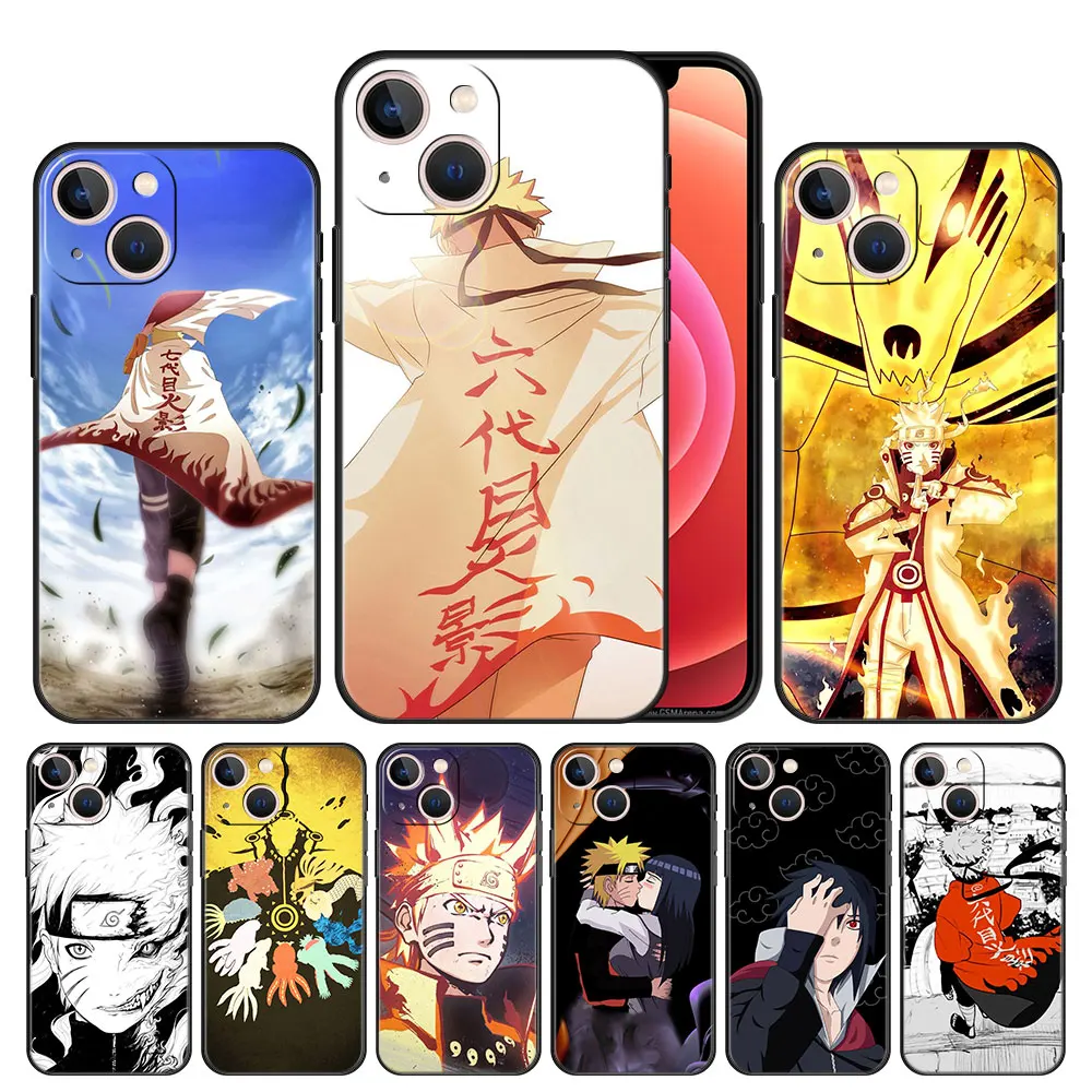 

Phone Case Cover for iPhone 11 12 13 Pro Max Xs 7 8 Plus 6 5 SE XR Mini Cell Full Shell Black Matte Sasuke Naruto Uchiha