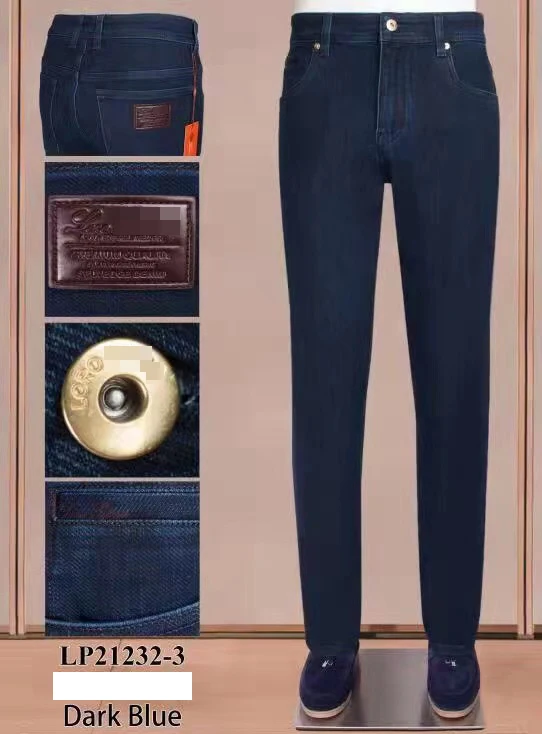 

BILLIONAIRE OECHSLI Jeans Cotton thick men 2022 Autumn Winter new business comfort zipper embroidery high quality big size 31-40