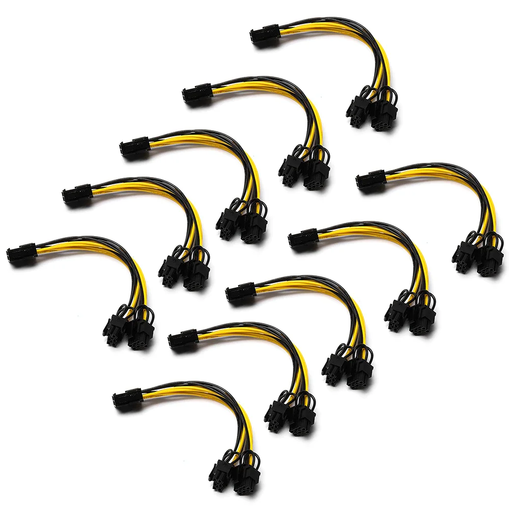 

Новый 8-контактный PCI Express на Dual PCIE 8 (6 + 2) Pin Кабель питания 20 см материнская плата видеокарта PCI-E GPU Кабель питания распределитель данных