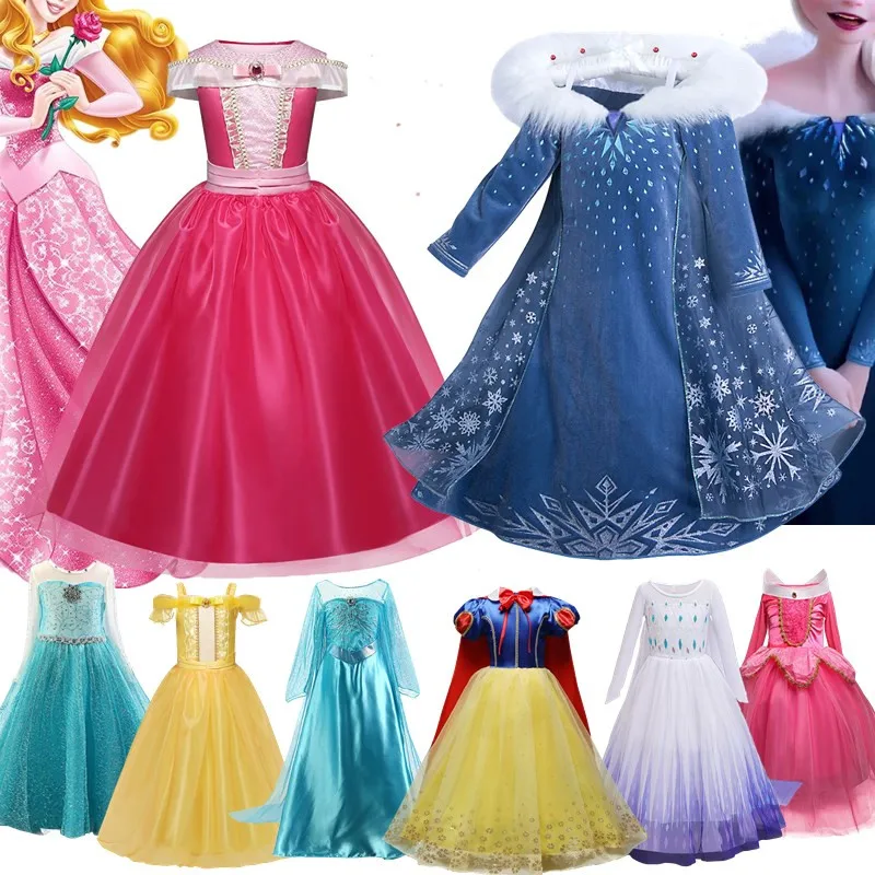 

Encanto Girls Elsa Princess Dress Halloween Fantasia Kids Princess Costume Carnival Party Dress Snow White Cosplay Costumes