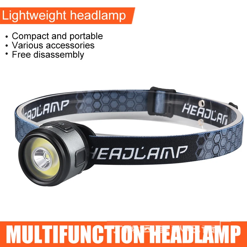 New outdoor LED headlight head-mounted detachable waterproof multi-functional camping night running home night patrol head