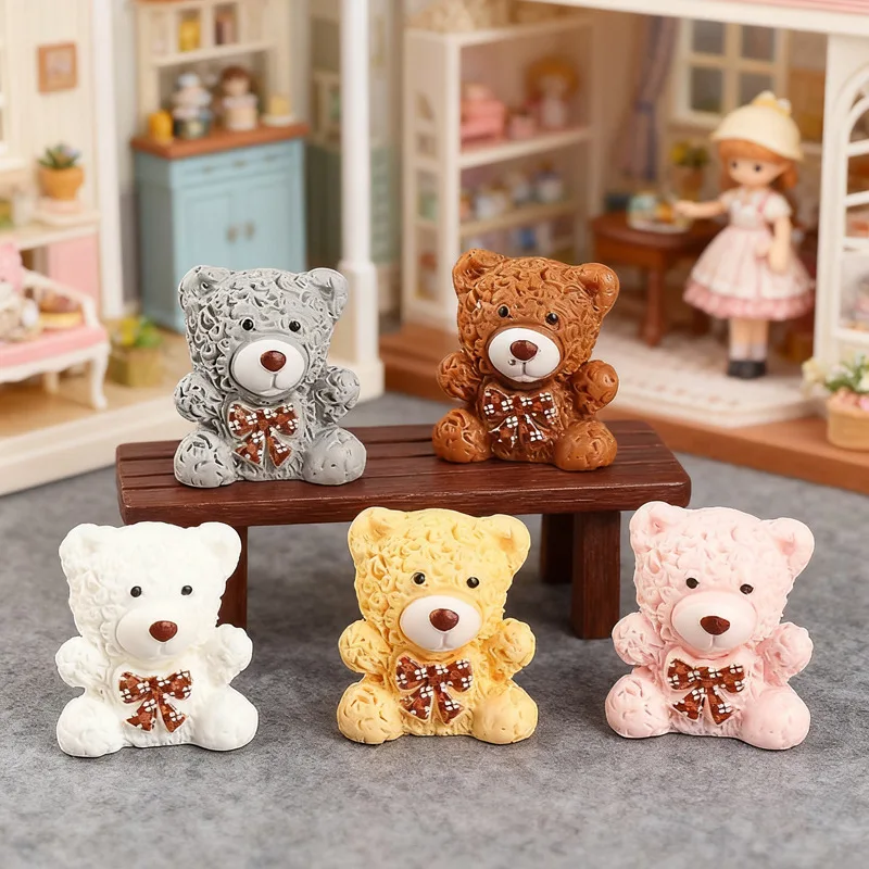 

100 шт. Смола 3D мультяшные животные кролик медведь для рукоделия