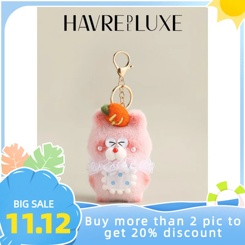 

Плюшевая подвеска HAVREDELUXE в посылка медведя, милый подарок девочке, рюкзак, подвесное украшение, ручная работа, кукла, брелок для автомобиля