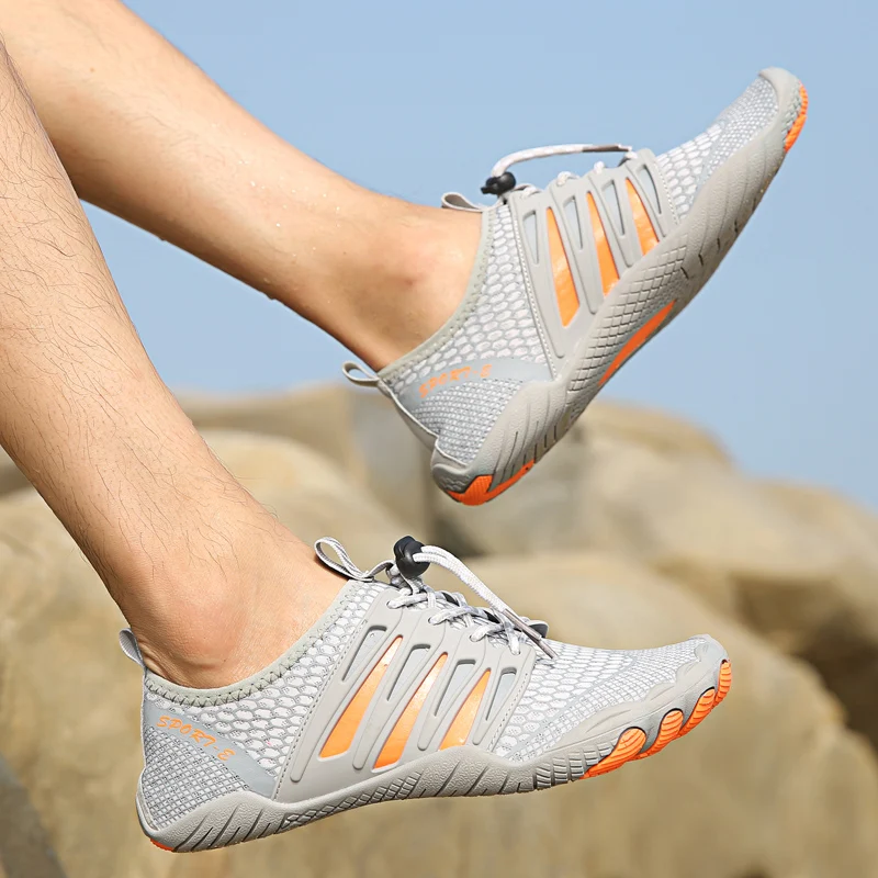 Men Women Wading Shoes Summer Swimming for Couple Quick Drying Anti-Skiding Beach Sneakers Size 36-47