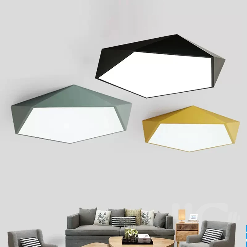 

JJC Intelligent Voice Control LED Lamps Macaron Simple Living Room Lights Nordic Color Aisle Lights，LED Ceiling Lights