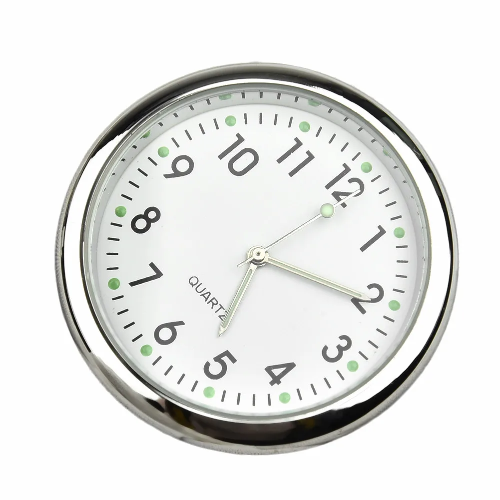

Decoration Car Clock High Quality Hot Sale Metal Useful 4*4cm Brand New Home Luminous Office Quartz Stick-On Time