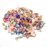 natural shell beads irregular fragment colorful shell bead with hole charms for jewelry making diy necklace decoration