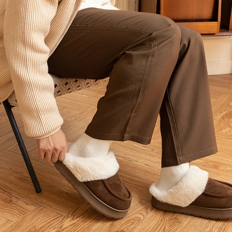 Comwarm нечеткие домашние тапочки для мужчин зимние плюшевые мягкие пушистые