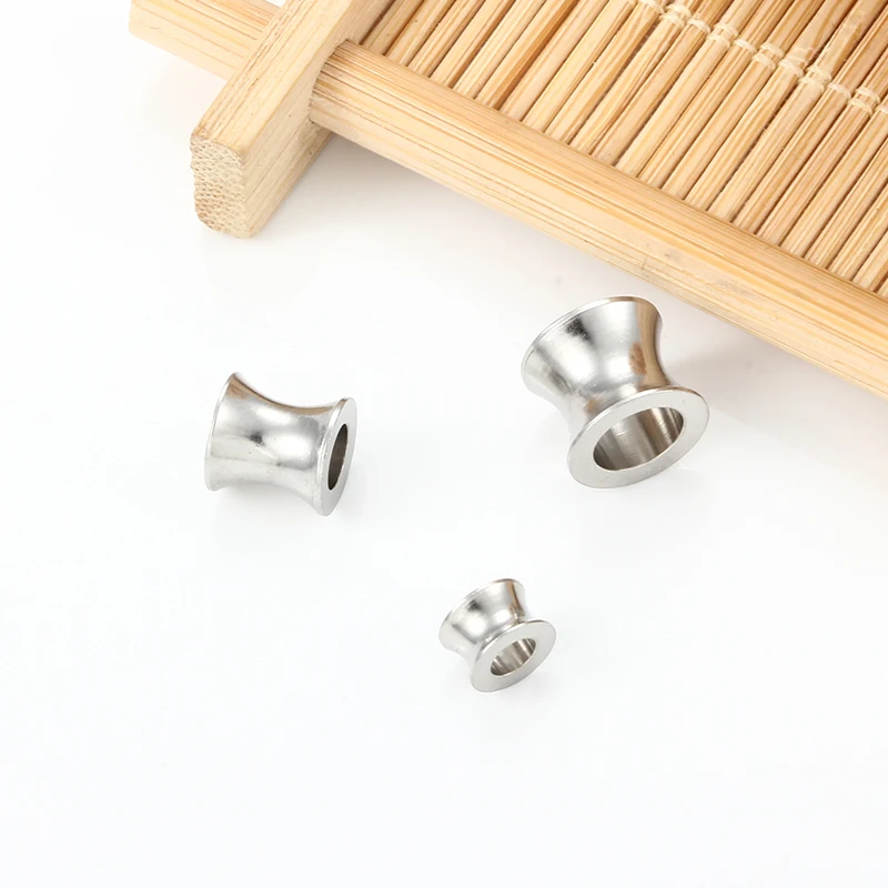 Fashion Trumpet Beads For Jewelry Making StainlessSteel DIY Men Women Necklace Ornament Washable Multiple Size Modish Accessorie