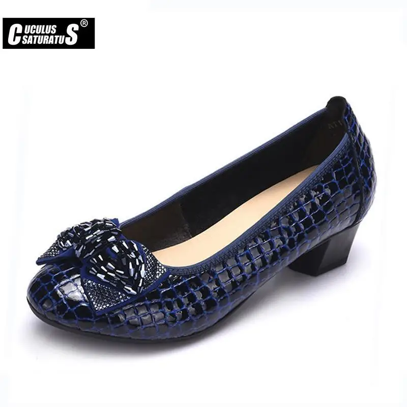 

Cuculus на высоком каблуке; Сезон осень; Женская обувь из натуральной кожи; Туфли на танкетке; Женские сапоги на толстом каблуке стразы женские туфли-лодочки на каждый день; Женские туфли 1751