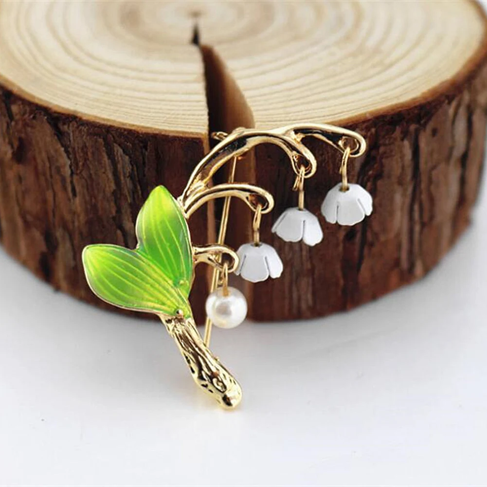 

Fashion Lily Of The Valley Brooch For Women Nice Design Elegant Corsage Brooch Pin Dress Luxury Jewelry Accessories Party Gifts