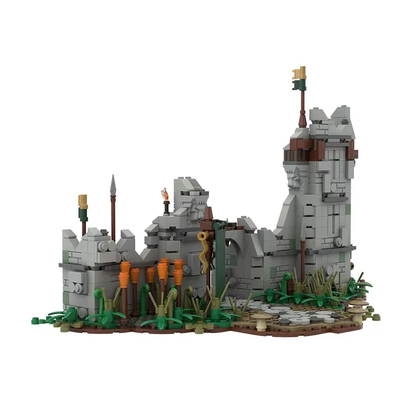 Волшебные кольца сцена из фильма Moc строительные блоки модель лагеря технология