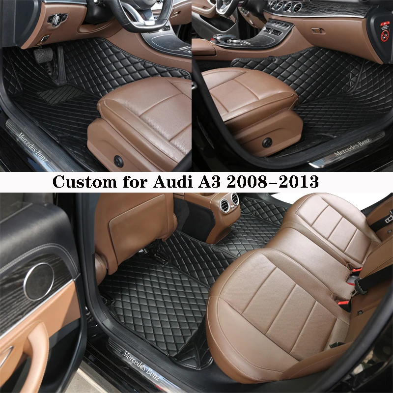 

Car Floor Mat For Audi A3 8p 2008 2009 2010 2011 2012 2013 Rugs Panel Protective Pad Premium Custom Foot Carpet Accessories