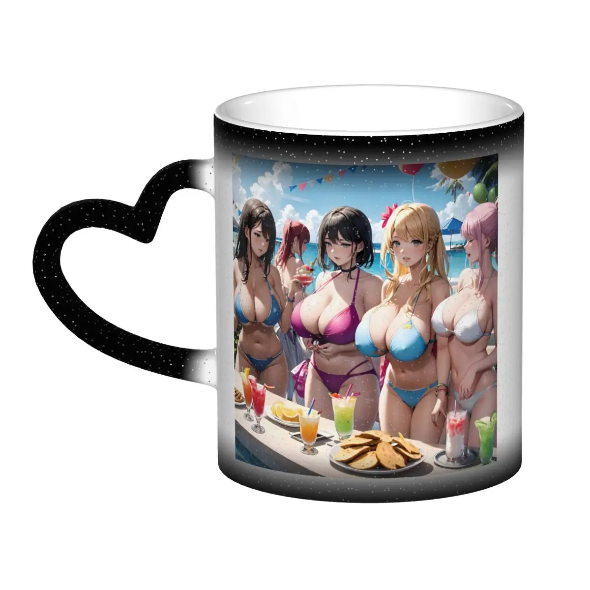 

Creative Color Changing Mug Heat Sensitive mug Ceramic Coffee Tea Breakfast Cup Sexy Mug Friends Gift
