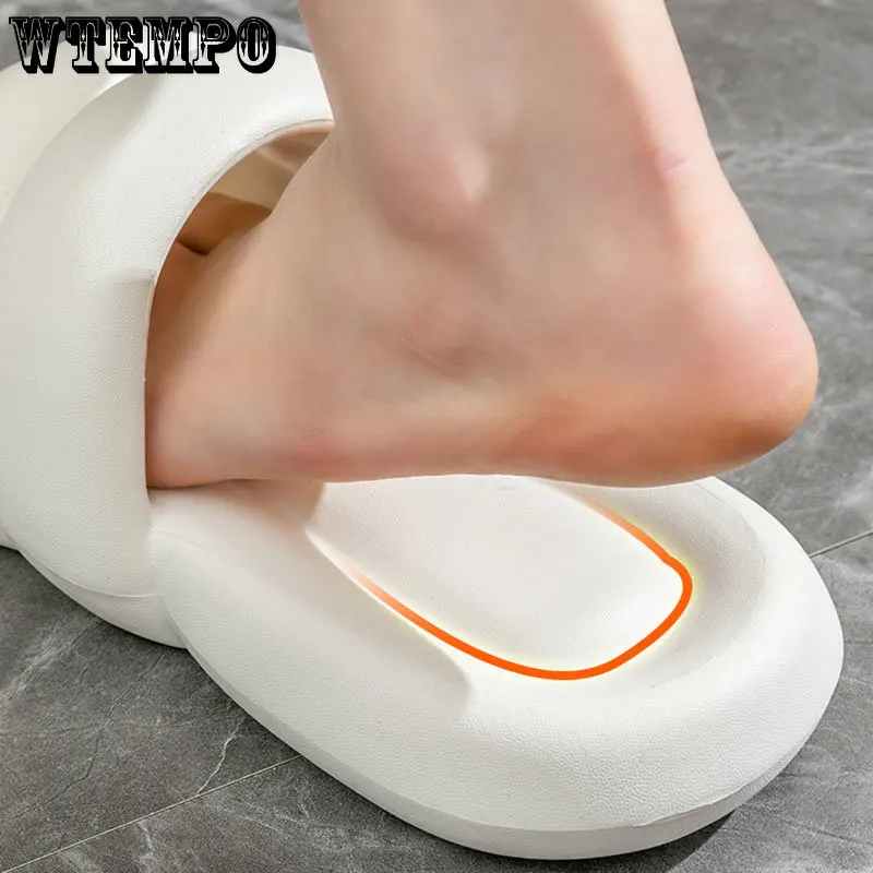 WTEMPO Fashion Slippers Non-slip Couple Sandals Summer Slide Shoes EVA Outdoor Beach Soft Thick Platform Flip Flops Wholesale