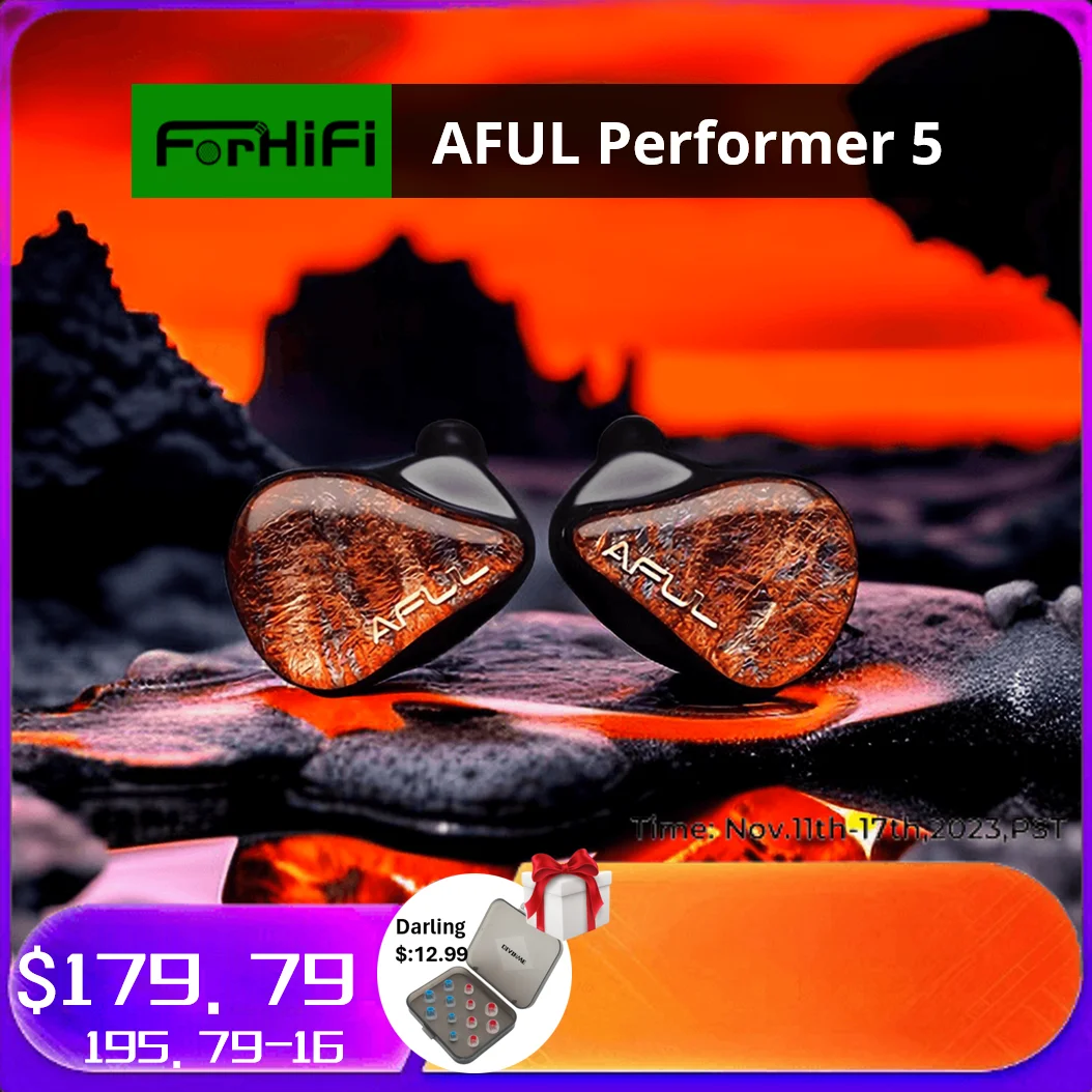 

AFUL Performer 5/Performer5 1DD + 4BA In-Ear Monitors Earphones 5 Hybrid Drivers IEM Professional RLC HiFi Music Headphone 3.5mm