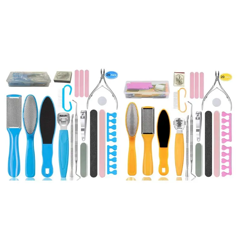 

20pcs Foot Scrubber Professional Pedicure Tools Kit Rasp Foot File Callu Remover