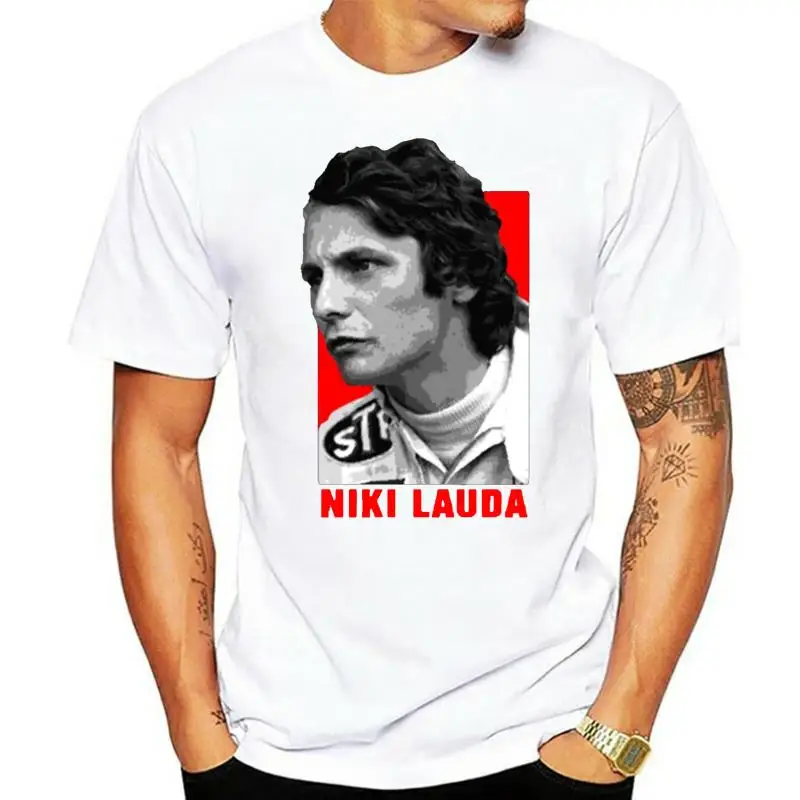 

Niki Lauda Black T-Shirt 2022 New Casual Men Creative Man Short Sleeve Tee Shirts Silk Screen T Shirts