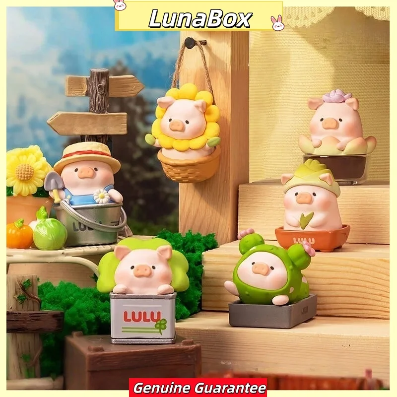 Фото Официальная коллекционная мини-фигурка Lulu The Piggy из серии Lulu Garden: кавайная кукла-животное для декора стола и подарок для фанатов №2