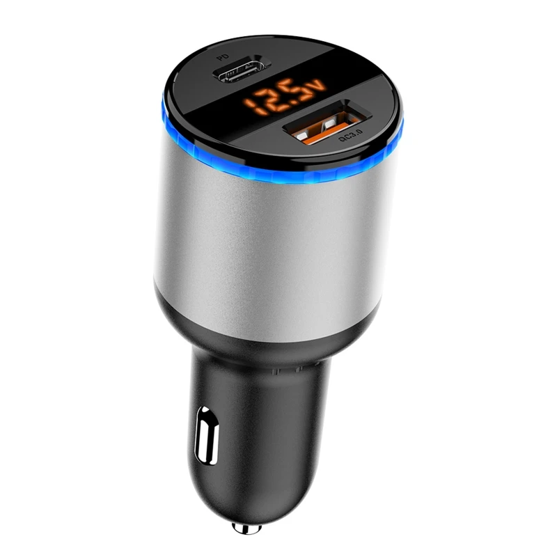 

Car PD Charger Quick Charge Dual Port Cigarette Lighter USB Charger Portable Adapter PD65W+QC3.0 Flash Charging 12V-24V