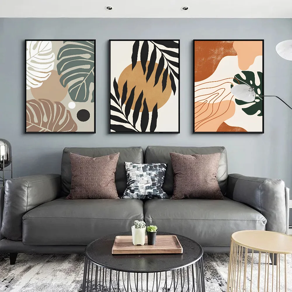 Пальмовые Листья В Стиле Ретро Клейкая Настенная Художественная Ремесленная