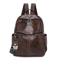 traveasy 2022 fashion pu leather backpacks for women solid color large capacity girl school backpack versatile travel backpacks
