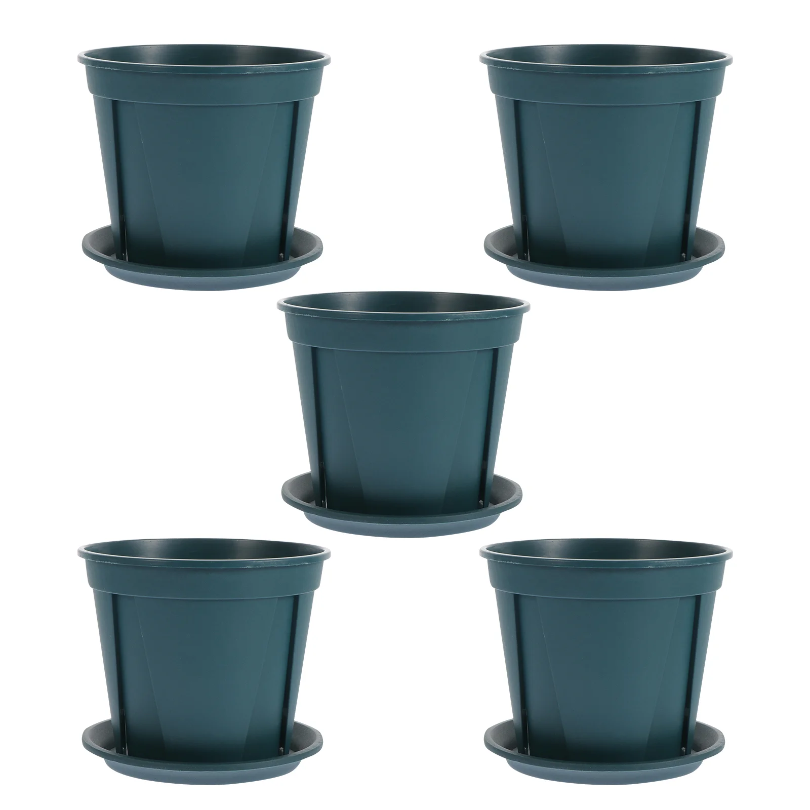 

5 Sets Stand Plastic Flower Vase Home Planters Pots Tray Decors Creative Indoor Holders Trays