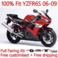 100 fit injection body for yamaha yzf r6s r6 s yzfr6s 2006 2007 2008 2009 yzf r6s 06 07 08 09 oem fairing 10no 0 glossy red