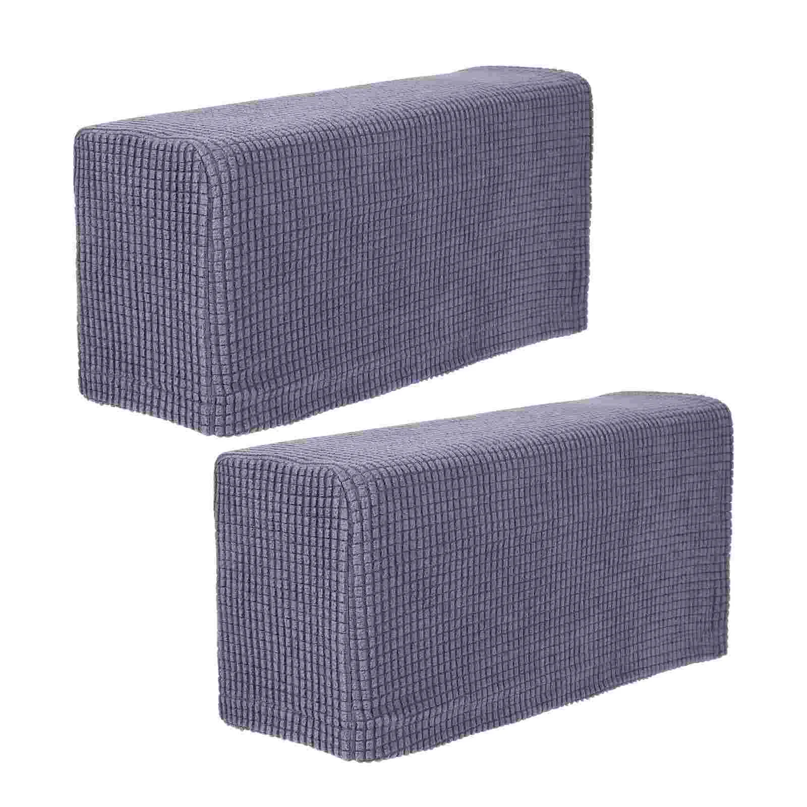 

2 Pcs Sofa Armrest Covers Green Couch Anti- Armchair Slipcover Settee Loveseat Chairs The Arms