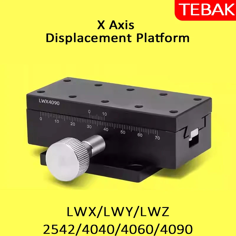 Фото Линейный прецизионный столик Huike Dovetail LWX LWY LWZ 2542/4040/4060/4090 для лабораторий, с ручной регулировкой по оси X, для точной настройки и перемещения №1