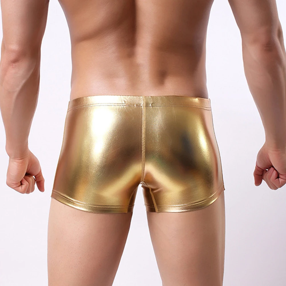 Сексуальное нижнее белье яркие мужские глянцевые боксеры шорты-боксеры стильные