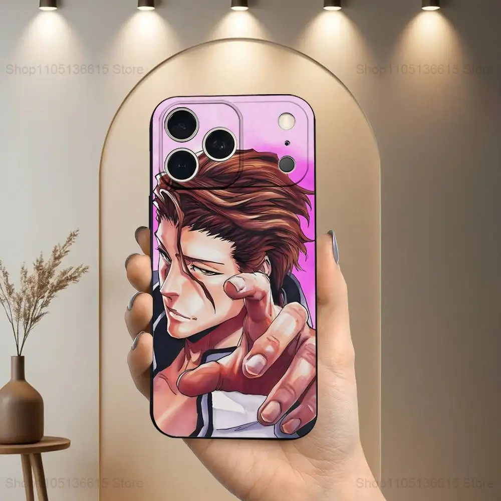 Фото Чехол для телефона Anime A-Aizen S-Sousuke для iPhone 17,16,15,14,13,12,11,Plus,Pro Max,XS,XR,SE,Mini,8,7,мягкий силиконовый черный чехол №2