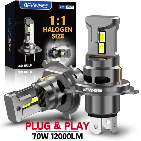 BEVINSEE H4 H7 H1 Светодиодные автомобильные фары 70 Вт 12000LM CANBUS Wireless Turbofan H11 9005 HB3 9006 HB4 H3 H27 880 881 Светодиодные противотуманные фары 12 В for 	Chery Tiggo for Kia Rio for Hyundai Solaris