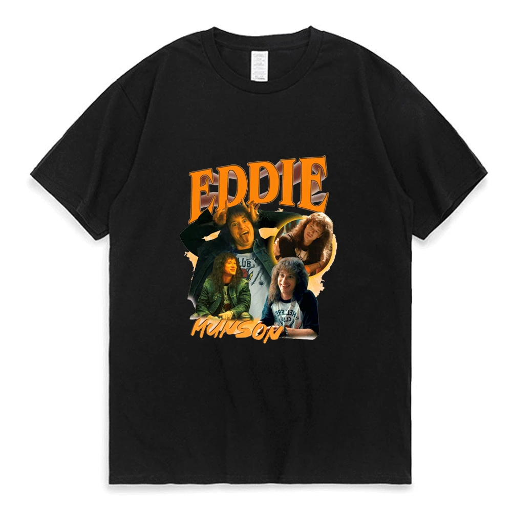 

Eddie Munson Stranger Things 4 T-shirts Men's Women's Graphics Print T-shirt Short Sleeve Streetwear Hip Hop Tee Shirt Tops Male
