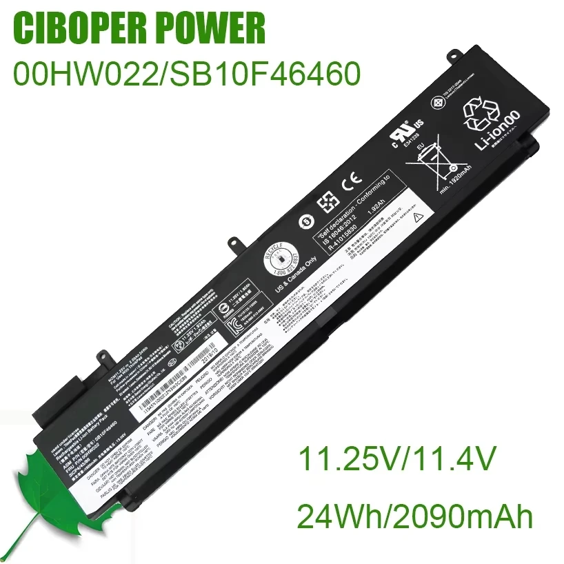 Аккумулятор для ноутбука CP 00HW022 00HW023 00HW025 00HW024 00HW038 01AV407 01AV406 для серии ThinkPad T460s T470s SB10J79002 SB10K97605 (art.: 3920cbbc79bc4) - 3920cbbc79bc4
