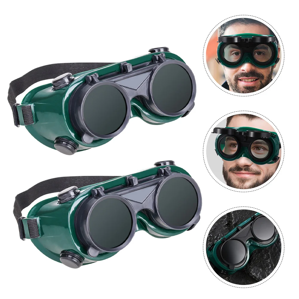 

2 Pcs Anti-scratch Man Glasses Non-slip Safety Goggles Plastic Protective Eyewear