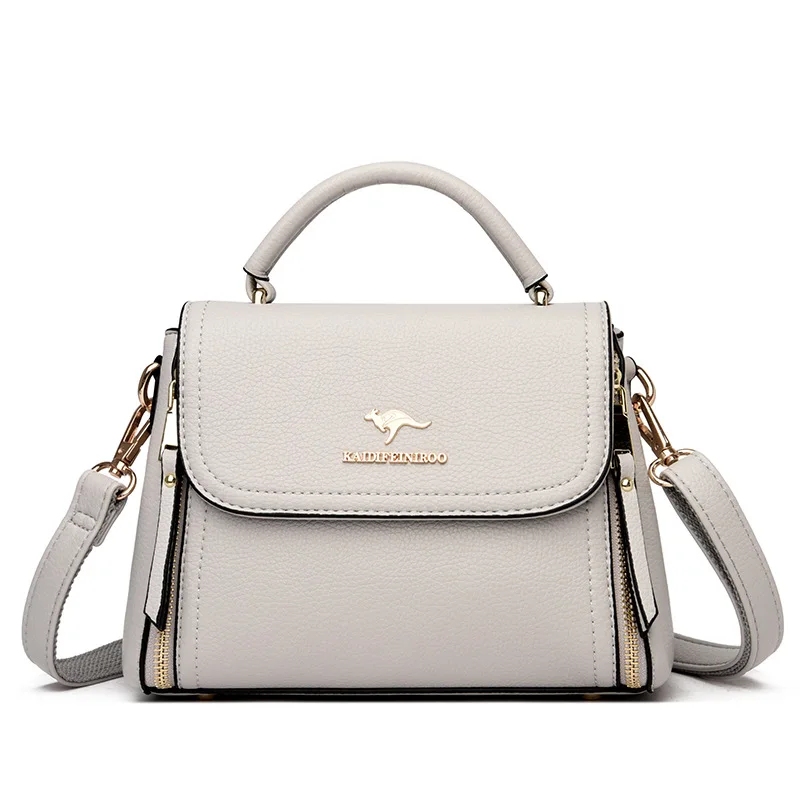 Vertical Square Women with Zipper Hasp Shoulder bag  Europe and America  crossbody bags for women  PU leather postman handbags