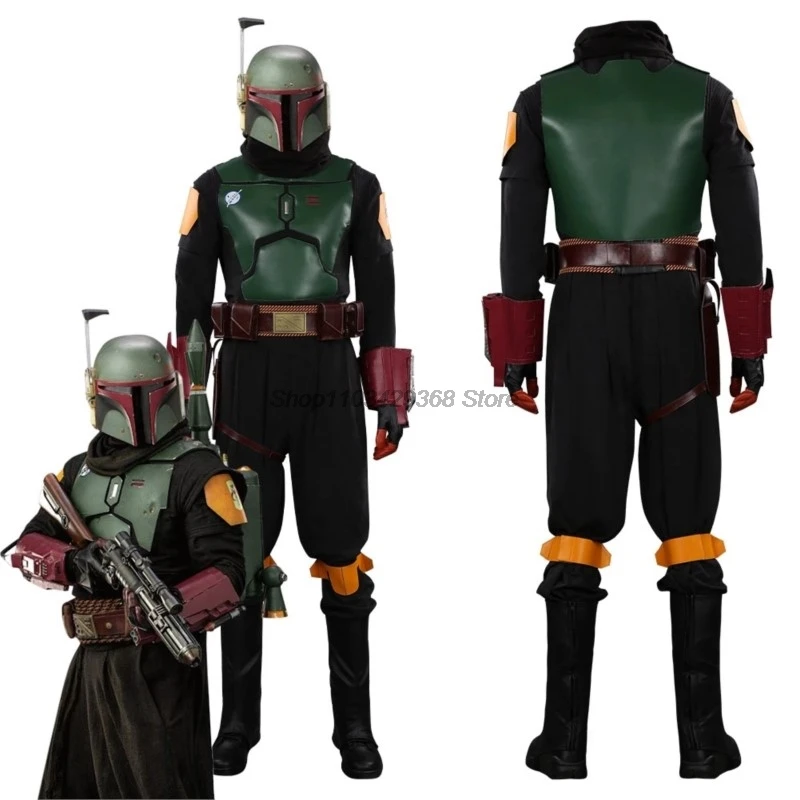 Костюм для косплея Boba Fett фантазия Маскировка мужчин топ и штаны взрослых жилет