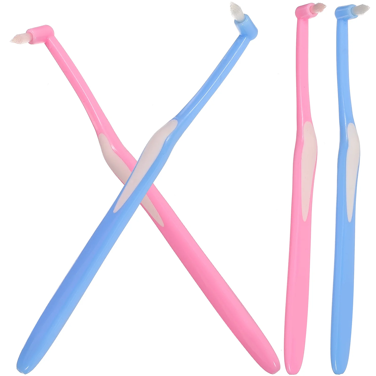 

4 Pcs Wear-resistant Tapered Toothbrushes Soft Manual Interspace Supplies Compact Travel