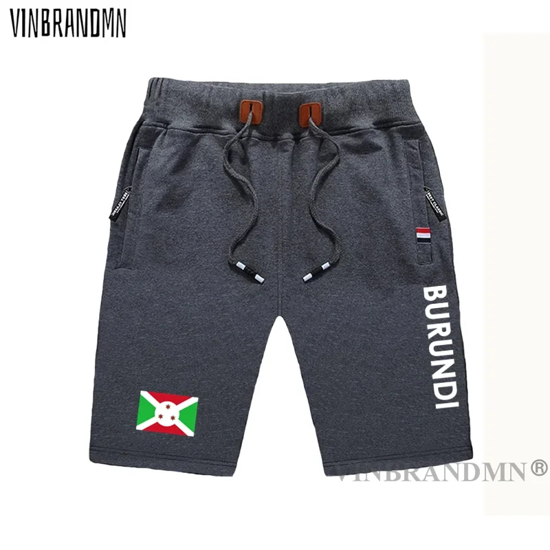 Мужские шорты Burundian пляжные мужские с флагом для тренировок карман на молнии пот