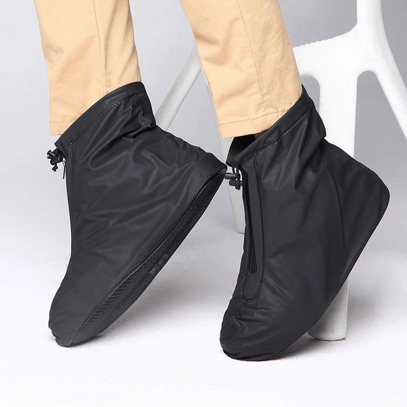 

Men Shoes Flats Non-slip With Covers Layer Boots Rain Internal Cover Cover Shoes PVC for Reusable Waterproof for Women Ankle