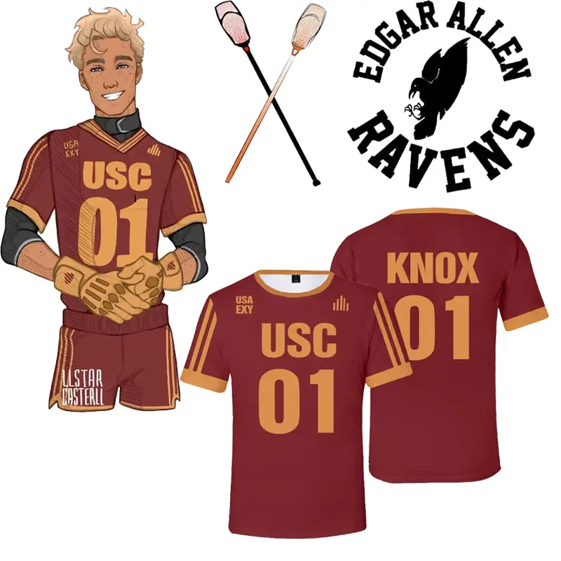 Фото Детские футболки Edgar Allan Ravens Jersey 3D с принтом Foxhole Court, новинка лета, мужские и женские футболки с короткими рукавами, топы, игровая форма №1