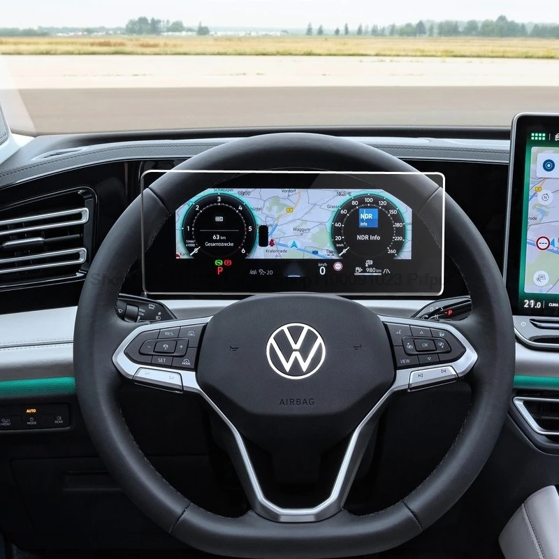 

Пленка из закаленного стекла для Volkswagen Tiguan 2024, приборная панель автомобиля, Защитная пленка для экрана прибора, аксессуары для салона автомобиля