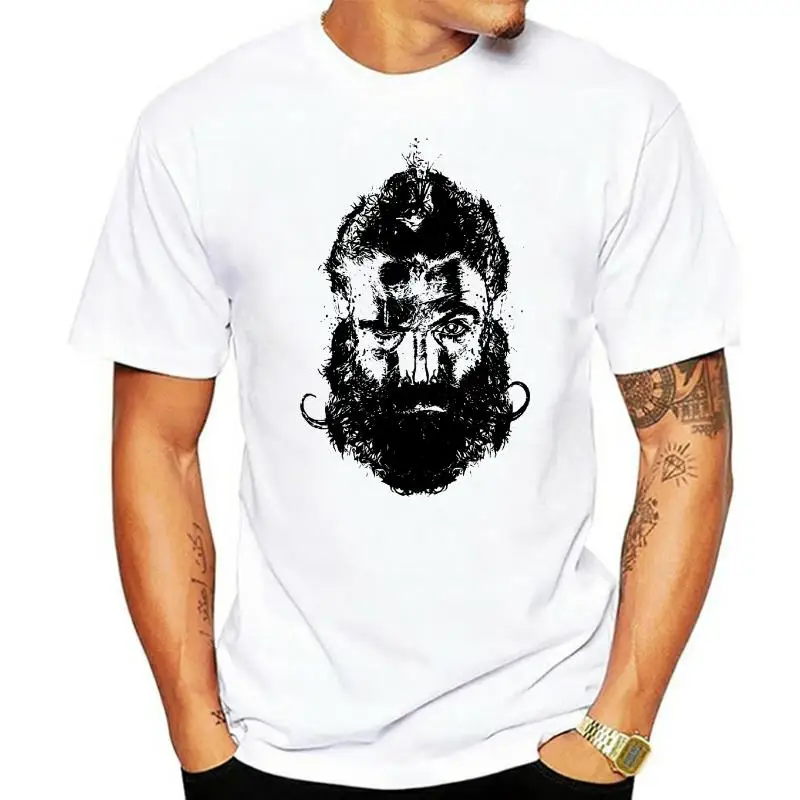 

Cotton Male Tee Shirt Designing T Shirt Z1567 Man Beard Mustache Cartoon Hipster Cool Fashion Nice Ggg24Design T-Shirt