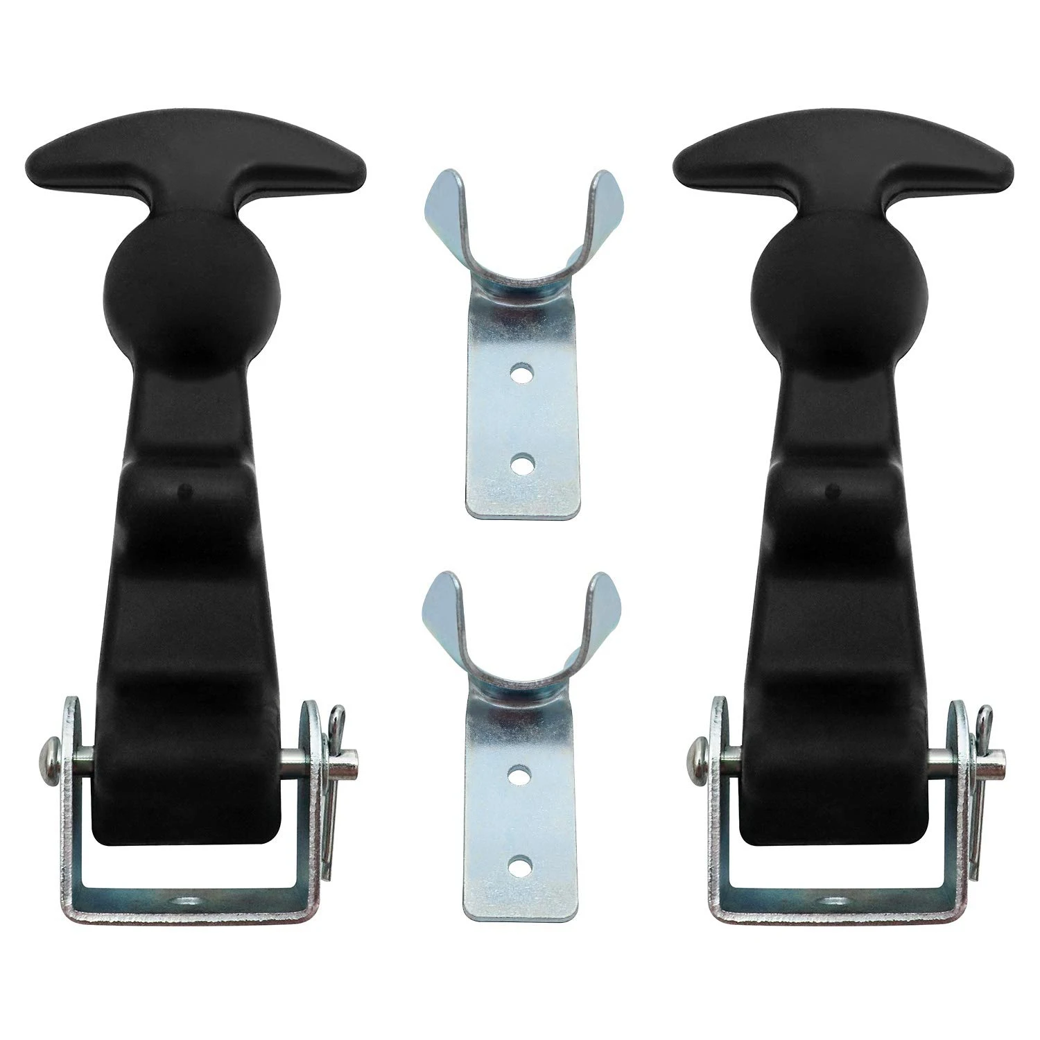 

2Packs 4.7 Inch T-Handle Draw Latches with Brackets, Rubber Flexible Hood Catch T-Handle Hasp, for Hood, Vehicle Engine