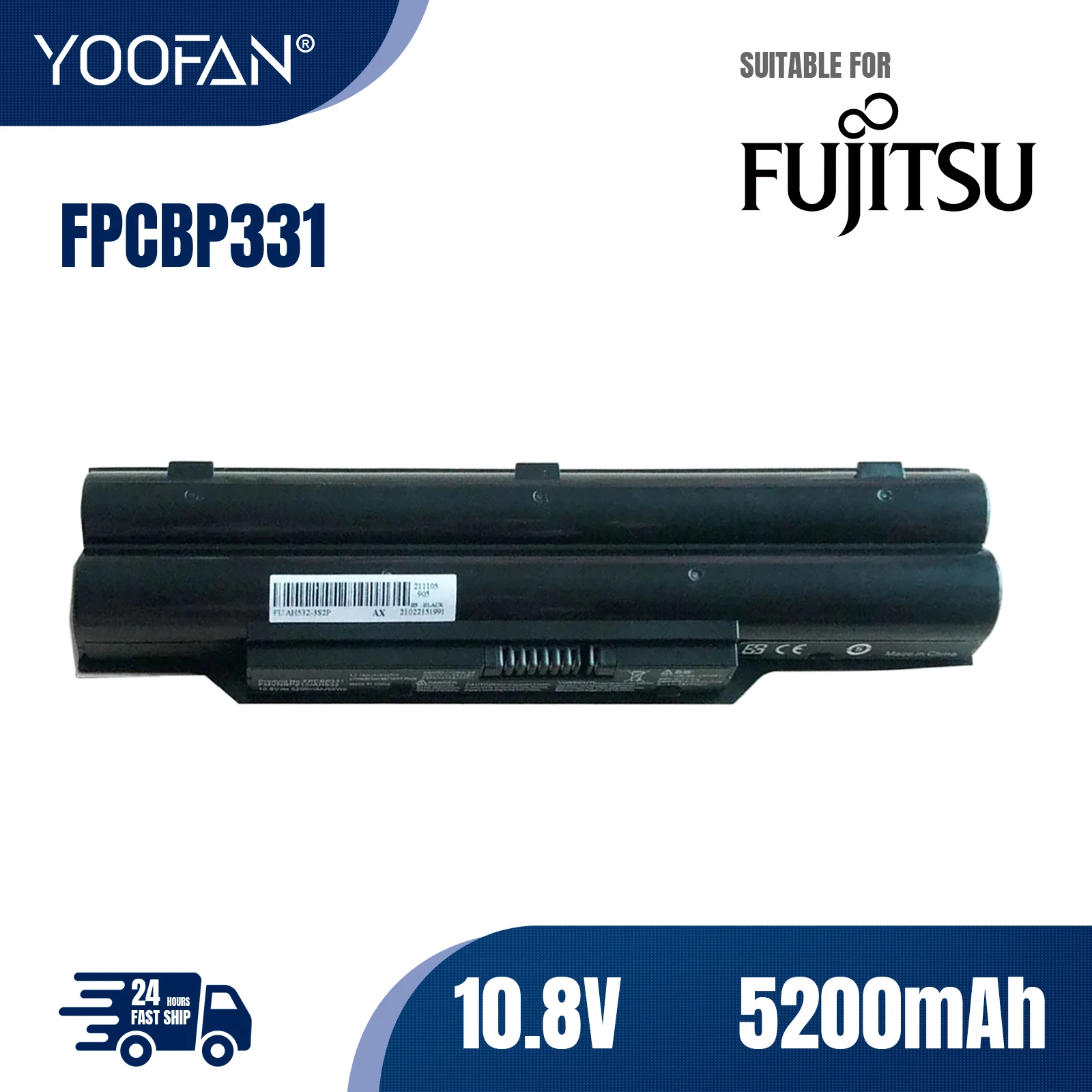 YOOFAN FPCBP331 аккумулятор ordenador портативный для Fujitsu lifeBook A532 AH512 AH532 GFX FMVNBP213