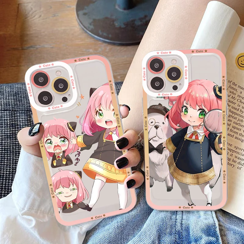 

Spy X Family Phone Case For IPhone 14 13 12 11 Pro Max Mini X Xs XR 6 7 8 Plus SE 2020 Transparent Case
