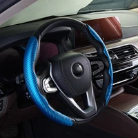 38car universal steering wheel cover anti skid car ultra thin carbon fiber pattern steering wheel booster car carbon pattern